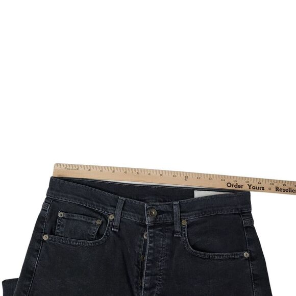 Rag & Bone Jeans Mens 31 Kent Black Fit 2 Slim Button Fly Stretch Denim - Picture 8 of 10